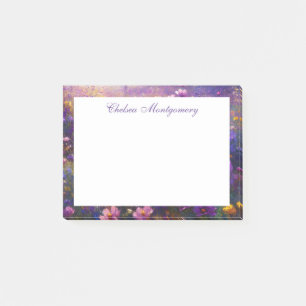 Wildflower Impressionist Painting Personalized Post-it Notes