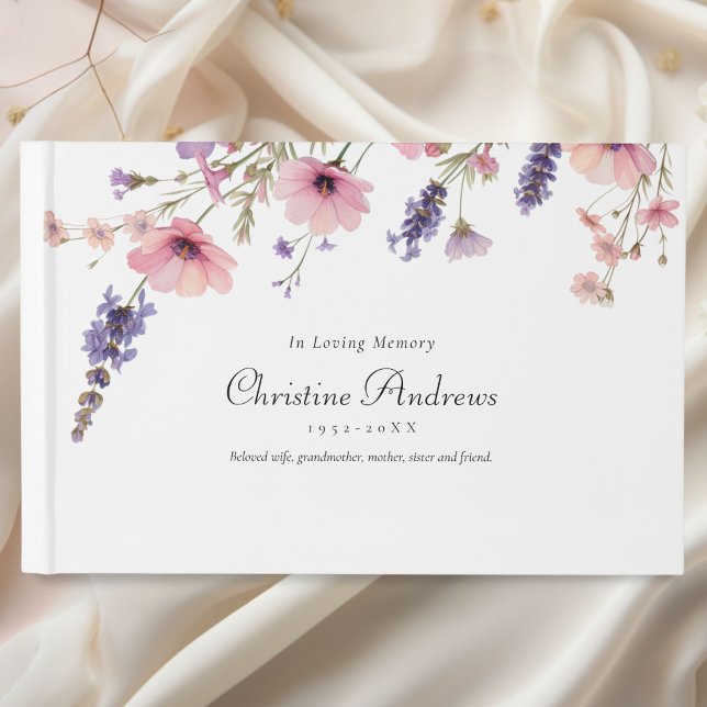 Wildflower "In Loving Memory" Funeral Guest Book (Wildflower "In Loving Memory" Funeral Guest Book)