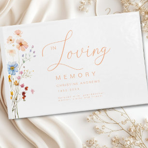Wildflower "In Loving Memory" Funeral  Guest Book