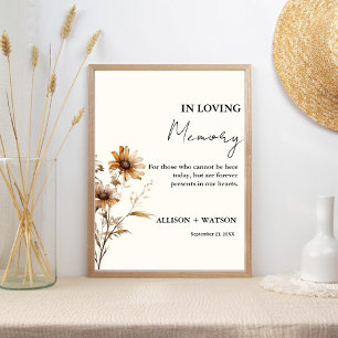 Wildflower in Loving memory sign wedding forever