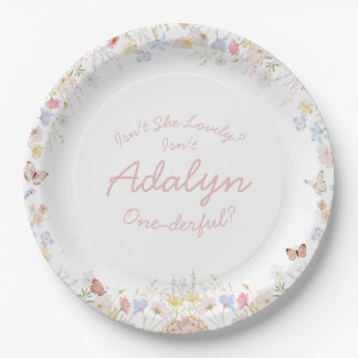 Wildflower Isn't She Onederful Paper Plates