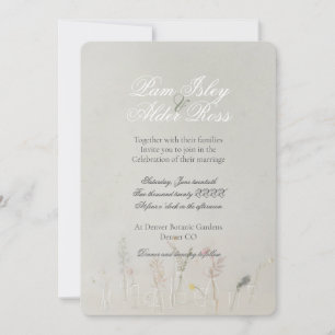 Wildflower Jars Boho Wedding Invitation