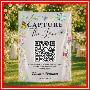 Wildflower Keepsake   'Capture The Love' QR Code Tapestry