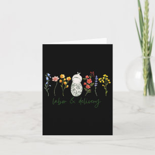 Wildflower Labour And Delivery Nurse Graduation Mi Card