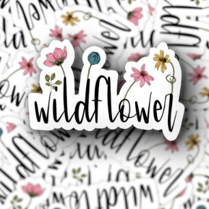 Wildflower Laptop Water bottle   Die-Cut Sticker