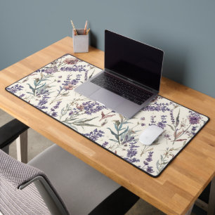 Wildflower Lavender Boho Botanical Floral Desk Mat