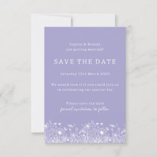 Wildflower Lavender Save The Date