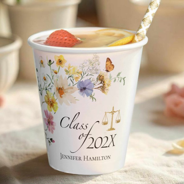 Wildflower Law School | Class of Graduation Paper Cups (Creator Uploaded)