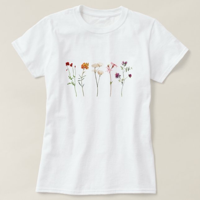 Wildflower Lesbian Pride T-Shirt (Design Front)