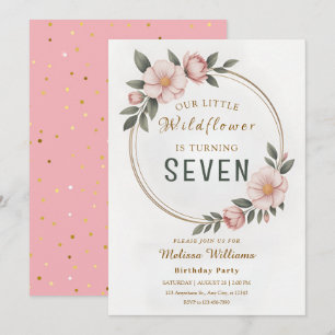 Wildflower Level 7 Birthday Invitation