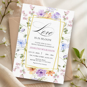 Wildflower Love is in Bloom Bridal Shower Invitation