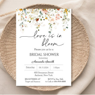 Wildflower Love is in Bloom Bridal Shower  Invitation