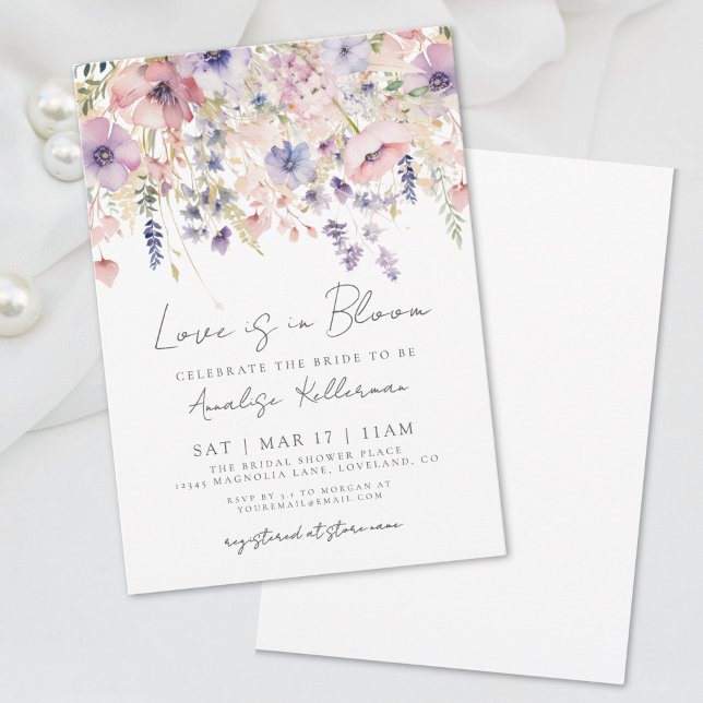 Wildflower Love Is In Bloom Floral Bridal Shower Invitation (Love Is In Bloom Floral Wildflower Bridal Shower Invitation )