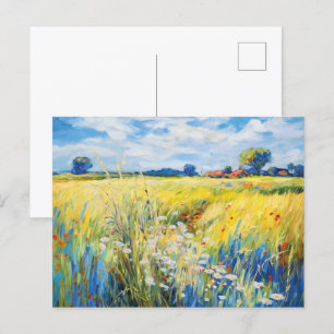 Wildflower Meadow Along the Havel River Postcard