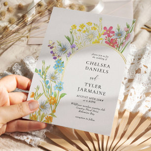 Wildflower Meadow Arch Elegant Floral Wedding Gold