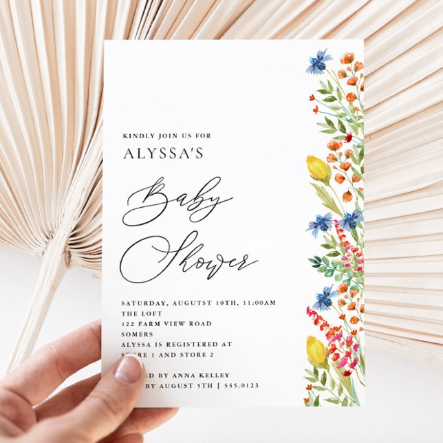 Wildflower Meadow Baby Shower Invitation (Creator Uploaded)