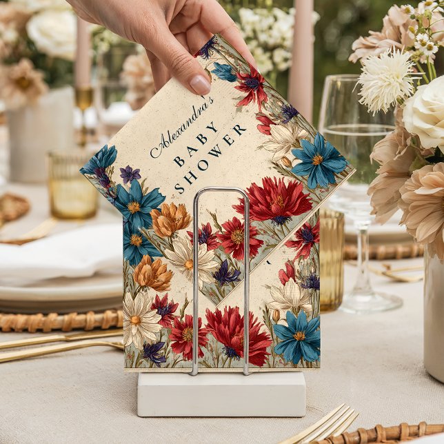 Wildflower Meadow Baby Shower Napkin (Creator Uploaded)