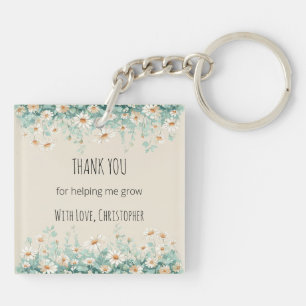 Wildflower Meadow Best Teacher Ever Appreciation Keychain