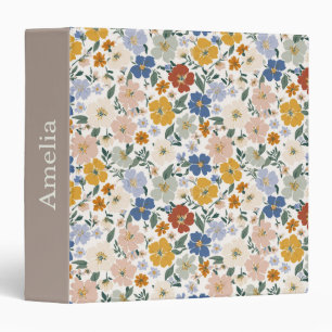 Wildflower Meadow Boho Pattern Binder