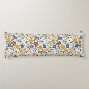 Wildflower Meadow Boho Pattern Body Pillow