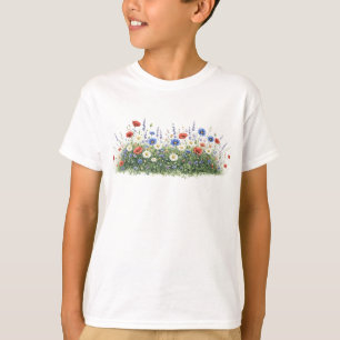 Wildflower meadow botanical garden flowers T-Shirt