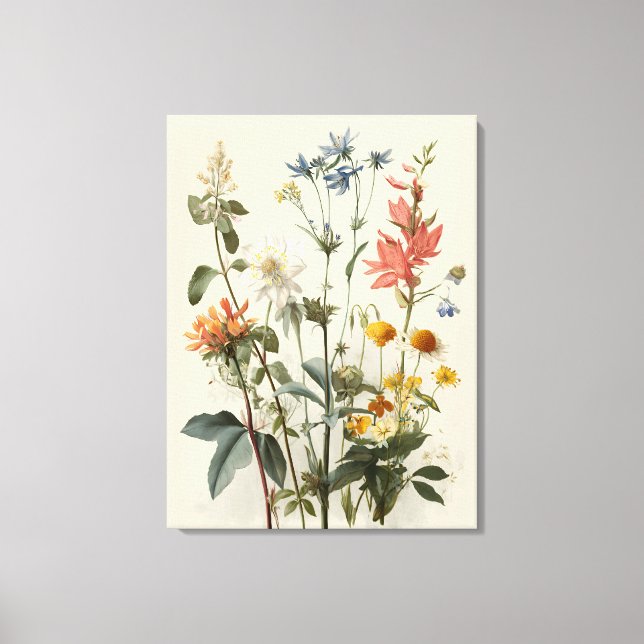 Wildflower Meadow Bouquet Canvas Print (Front)