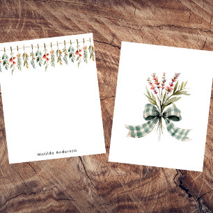 Wildflower Meadow Bow Colorful Name Personal Card