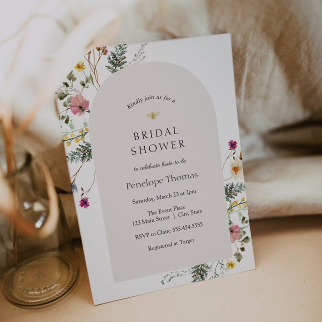 Wildflower Meadow Bridal Shower Arch Invitation (Creator Uploaded)