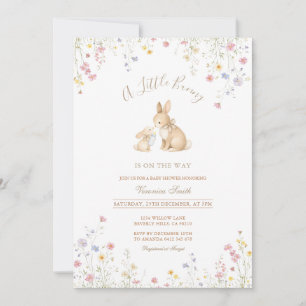 Wildflower Meadow Bunny Baby Shower Invitation