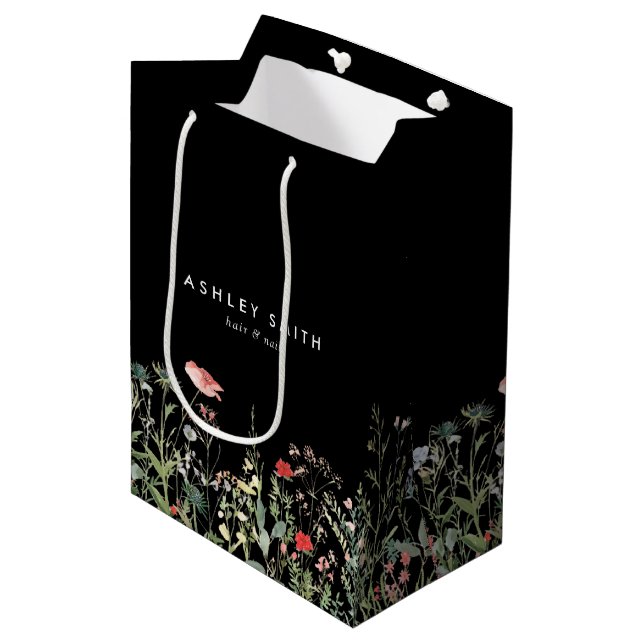 Wildflower Meadow Business Medium Gift Bag (Front Angled)