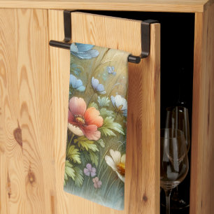 Wildflower Meadow Butterfly Garden Kitchen Towel