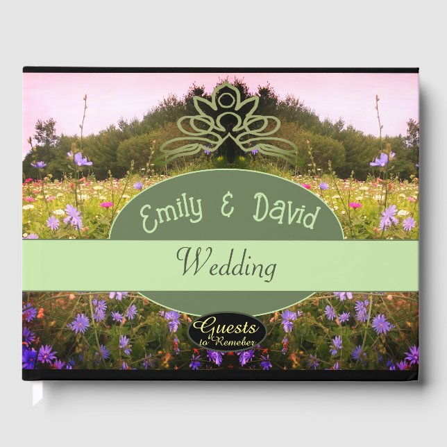 Wildflower Meadow Cottagecore Guest Book (Front)