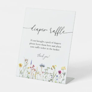 Wildflower Meadow Diaper Raffle Sign