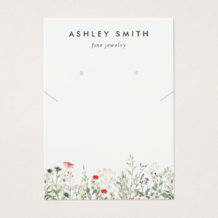 Wildflower Meadow Earring Necklace Display Card