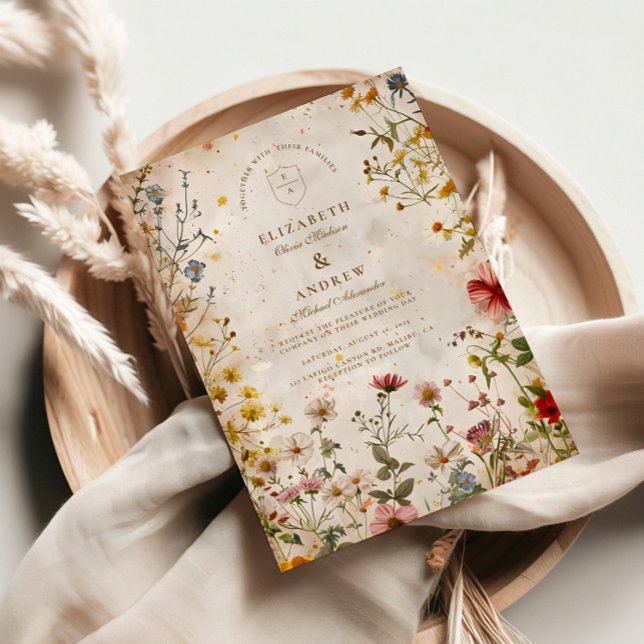 Wildflower Meadow Fall Wedding Invitation (Creator Uploaded)