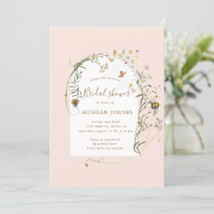 wildflower meadow floral Bridal Shower Invite