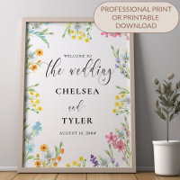 Wildflower Meadow Flower Border Wedding Script