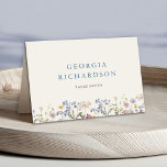 Wildflower Meadow Garden Wedding Boho Place Card<br><div class="desc">Capture the beauty of nature on your special day with our exquisite wildflower watercolor wedding place card. Elegant, unique, and blooming with love. Use the text fields to personalize your design with your own wording and details. If you want to change the font style, colour or text placement, simply click...</div>