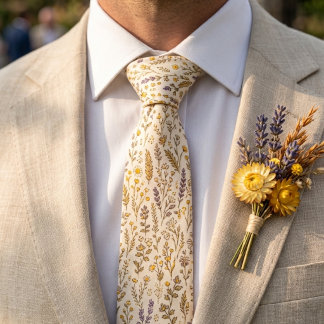 Wildflower Meadow Garden Wedding Guests Tie