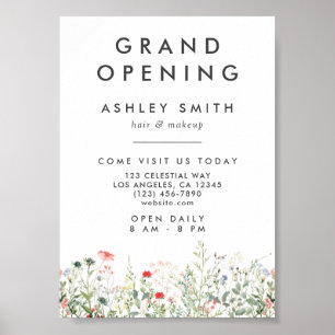 Wildflower Meadow Grand Opening Poster