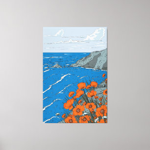 Wildflower Meadow Landscape Canvas Print