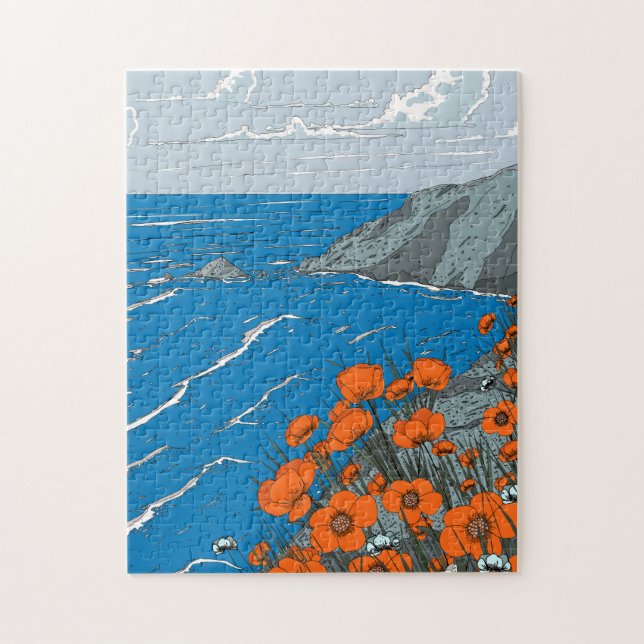 Wildflower Meadow Landscape  Jigsaw Puzzle (Vertical)