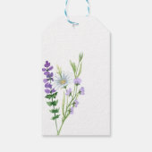 Wildflower Meadow Lilac Purple Thank You Gift Tags (Back)