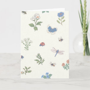 Wildflower Meadow Pattern Botanical Garden Floral Card