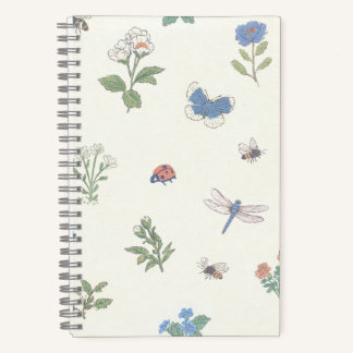 Wildflower Meadow Pattern Botanical Garden Floral  Notebook