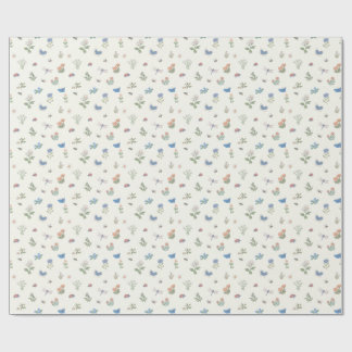 Wildflower Meadow Pattern Botanical Garden Floral  Wrapping Paper