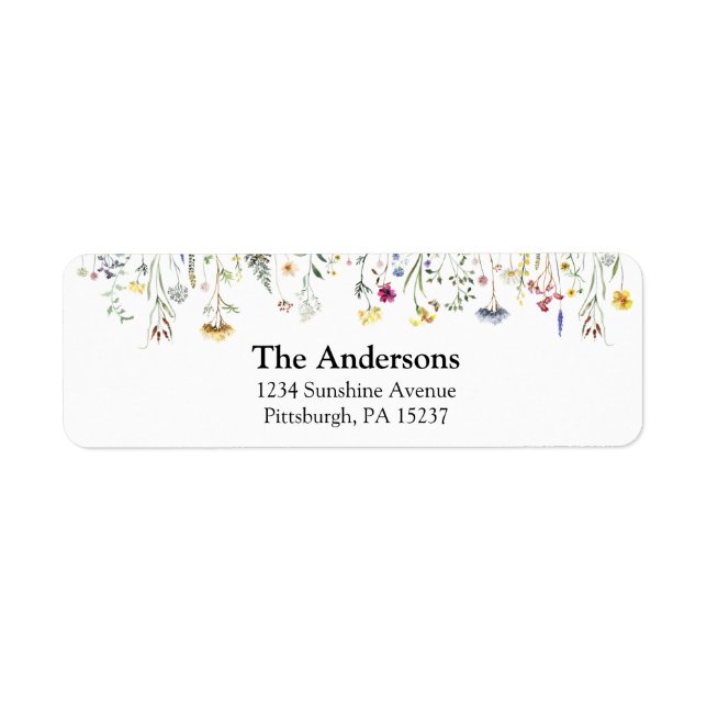 Wildflower Meadow Return Address Label (Front)
