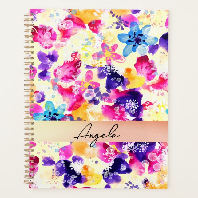 Wildflower Meadow Shabby Flowers Planner (Front)