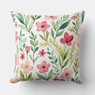 Wildflower Meadow Throw Pillow