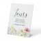 Wildflower Meadow Wedding Favors Pedestal Sign